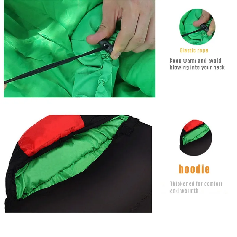 Waterproof outdoor camping sleeping bag air conditioning sleeping bag 3 season outdoor cotton sleeping bag