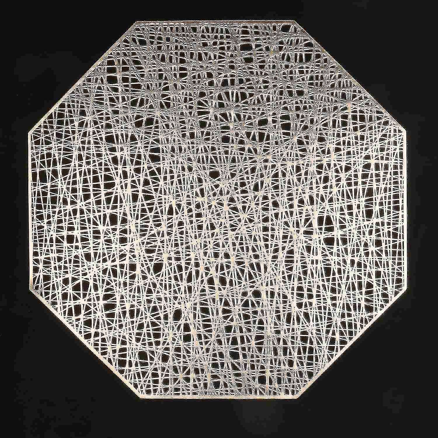 Octagonal Placemats Hollow Out Mats Vinyl Non-slip Heat Insulation Kitchen Table Mats(octagonal Gold