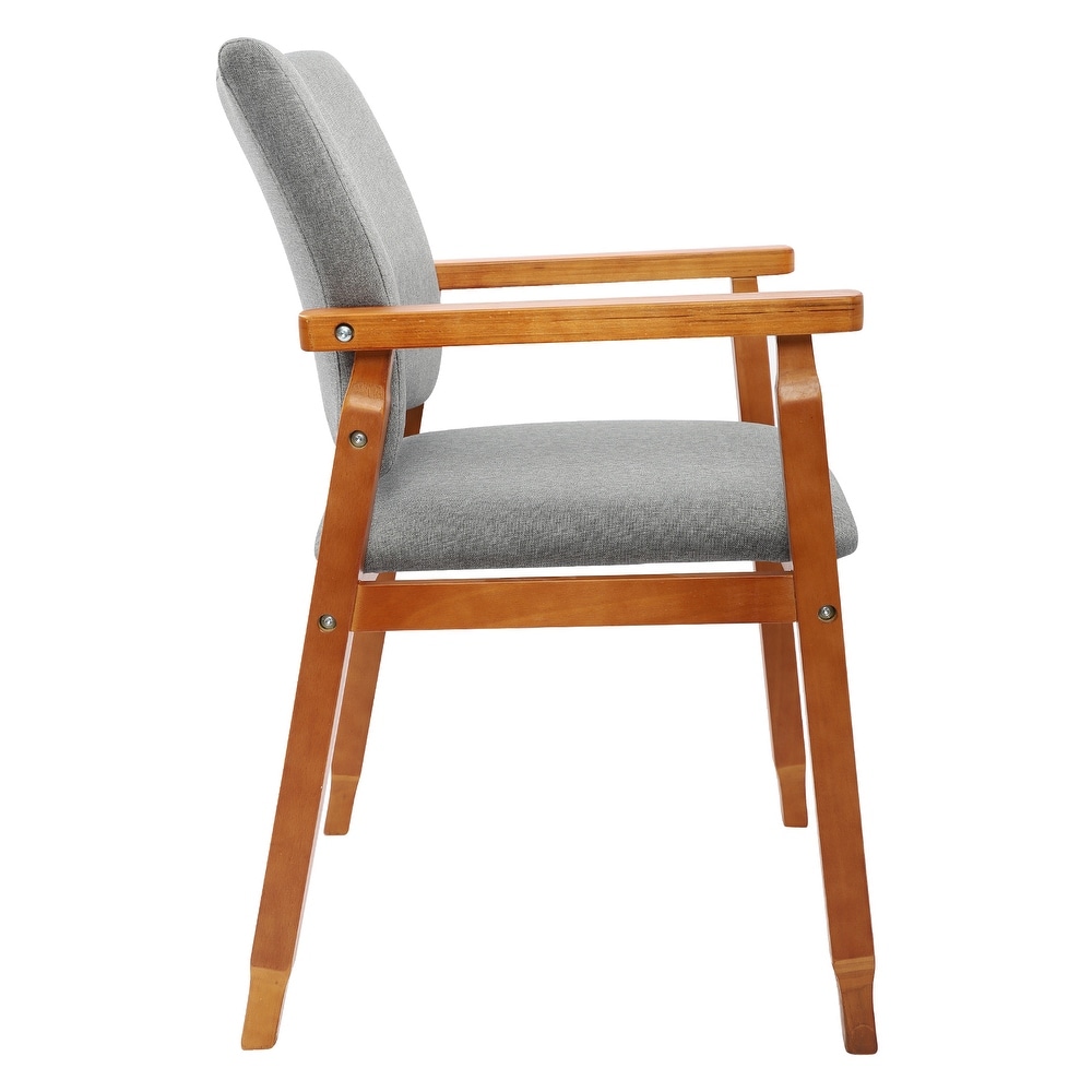 Walnut Upholstered Dining Chair Solid Wood Arm Chair