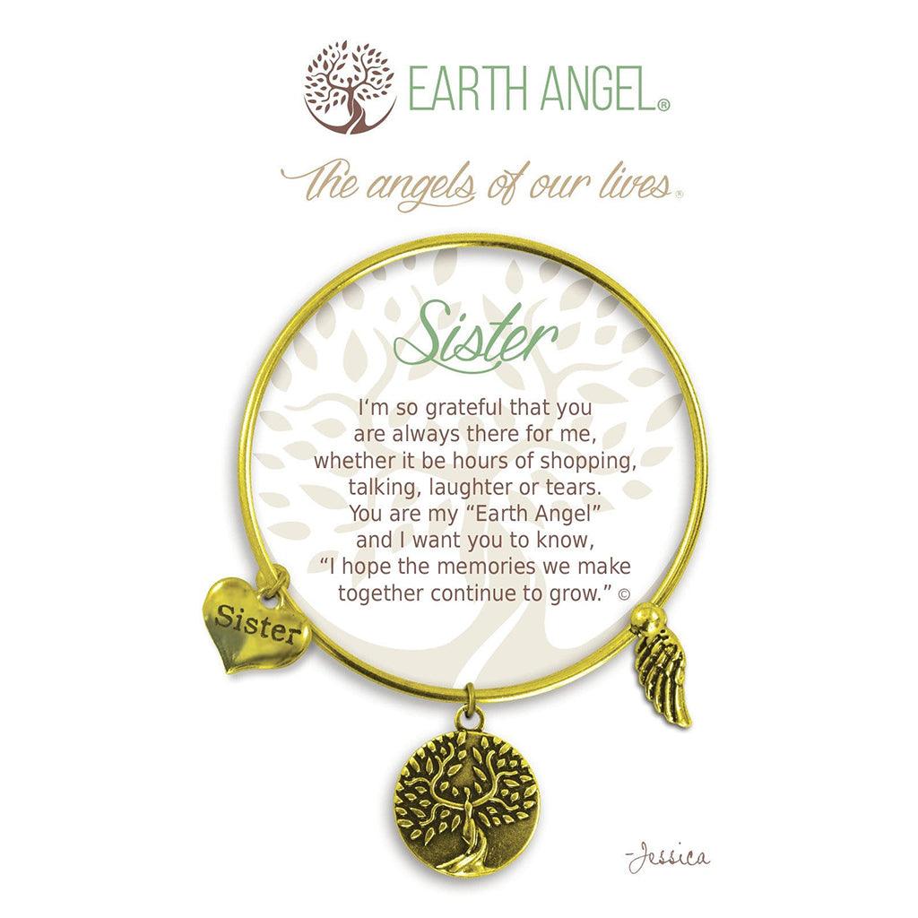 Earth Angel  Sister Bracelet in Brass