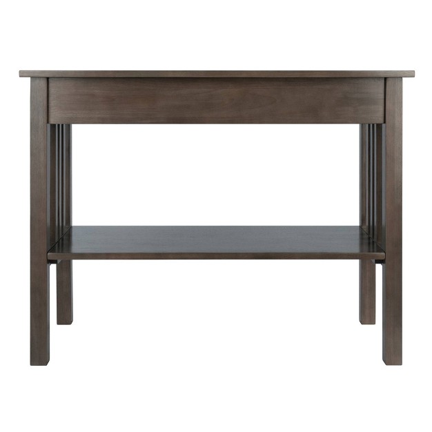 Stafford Console Hall Table Oyster Gray Winsome