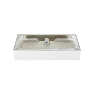 Swiss Madison Claire 29.75 in. Rectangle Ceramic Wall Mount Bathroom Vessel Sink in Glossy White SM-WS333