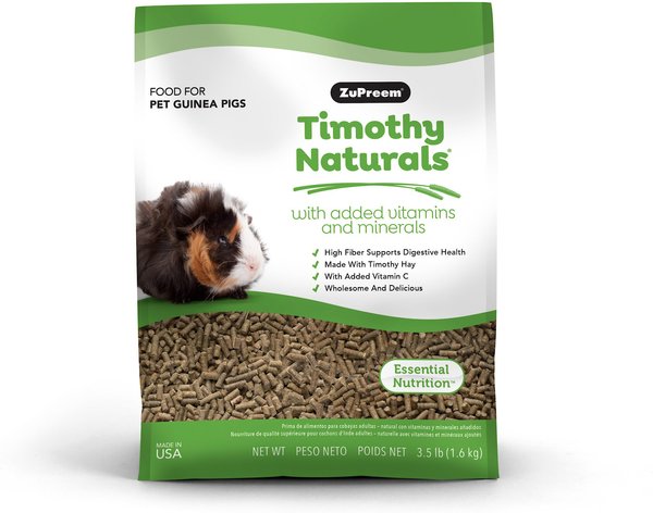 ZuPreem Timothy Naturals Guinea Pig Food， 3.5-lb bag