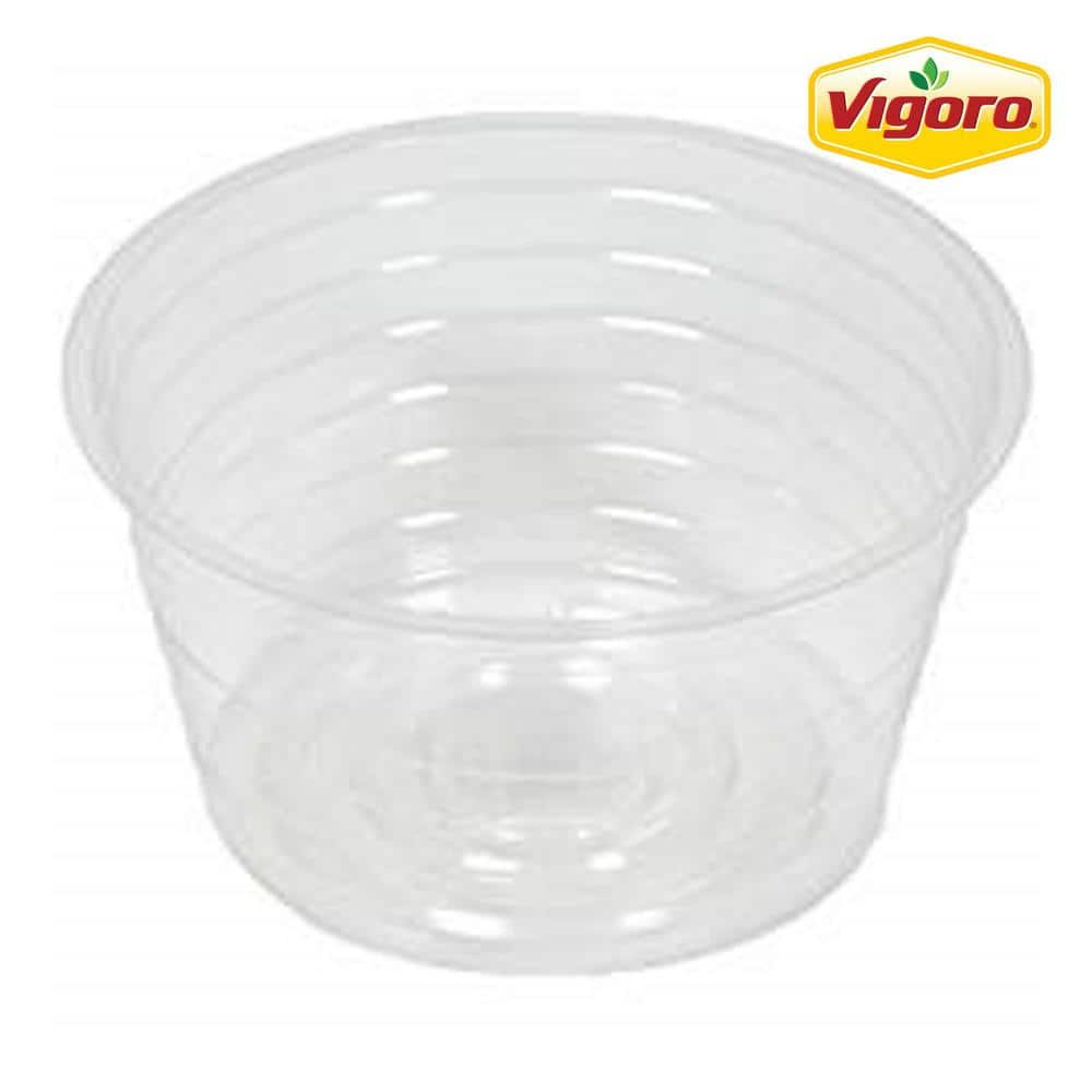 Vigoro 8 in. Medium-Duty Deep Liner Plastic Saucer VG-DL8