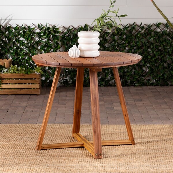 Middlebrook 36inch Round Solid Wood Patio Dining Table