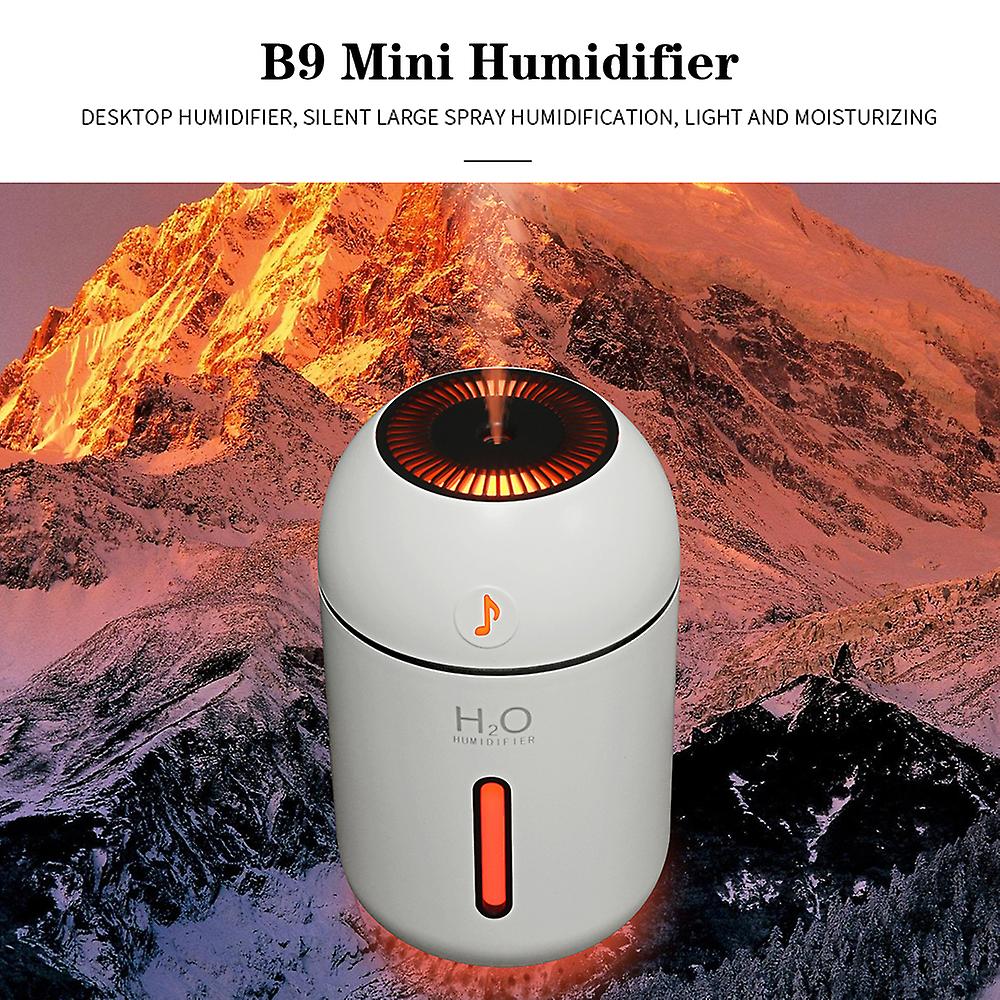 Pink Usb Mini Humidifier Sunset Light Home Use Bedroom Desktop Mute Humidification Air Fresher Night Lamp