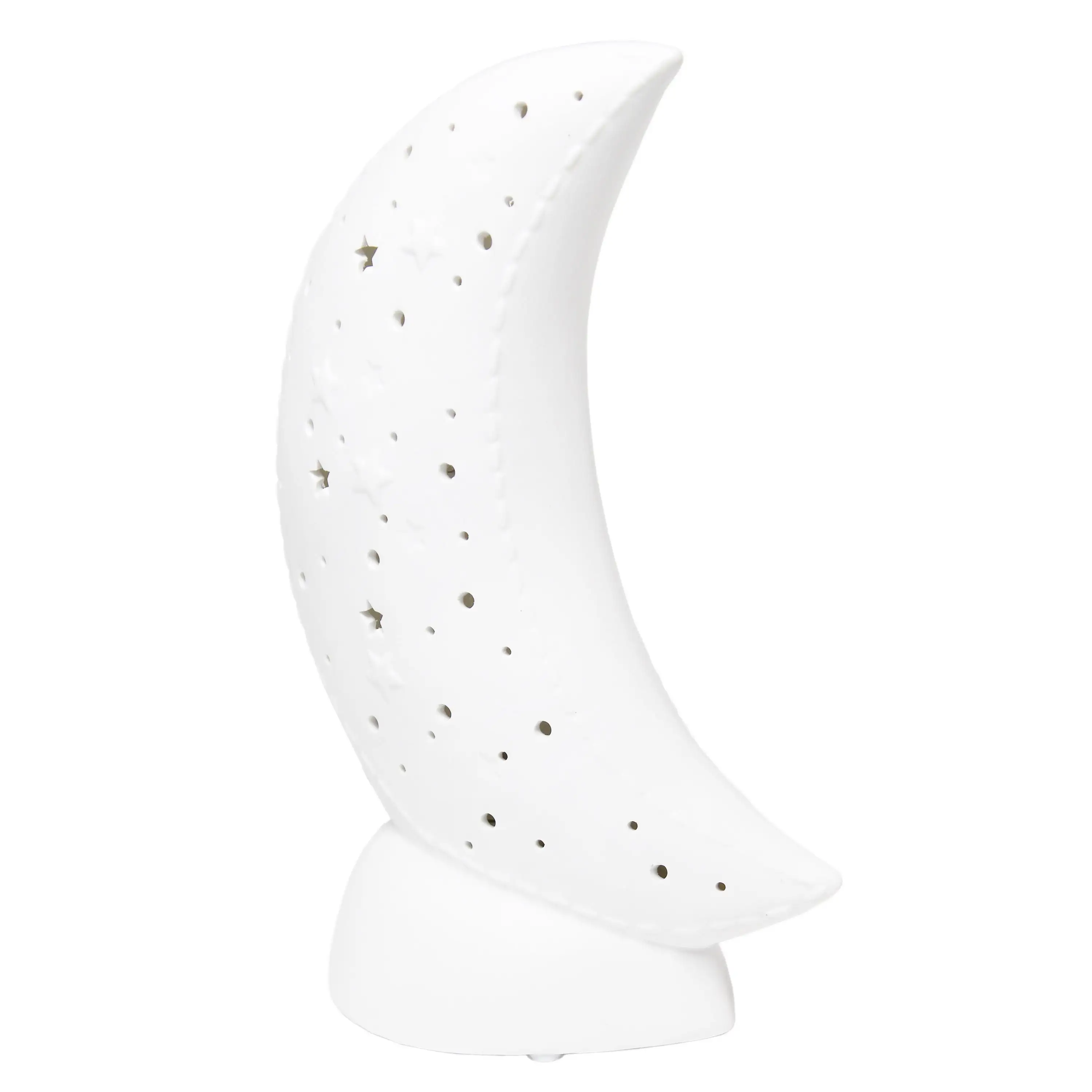 Simple Designs Porcelain Moon Shaped Table Lamp - 6.69