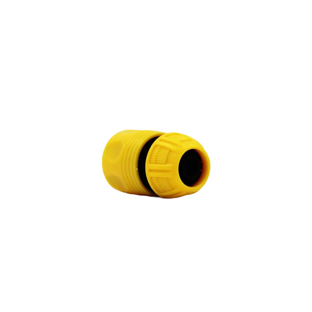 China Factory Supply Plastic Yellow Color Garden Quick   Screw Plastic Hose Connector