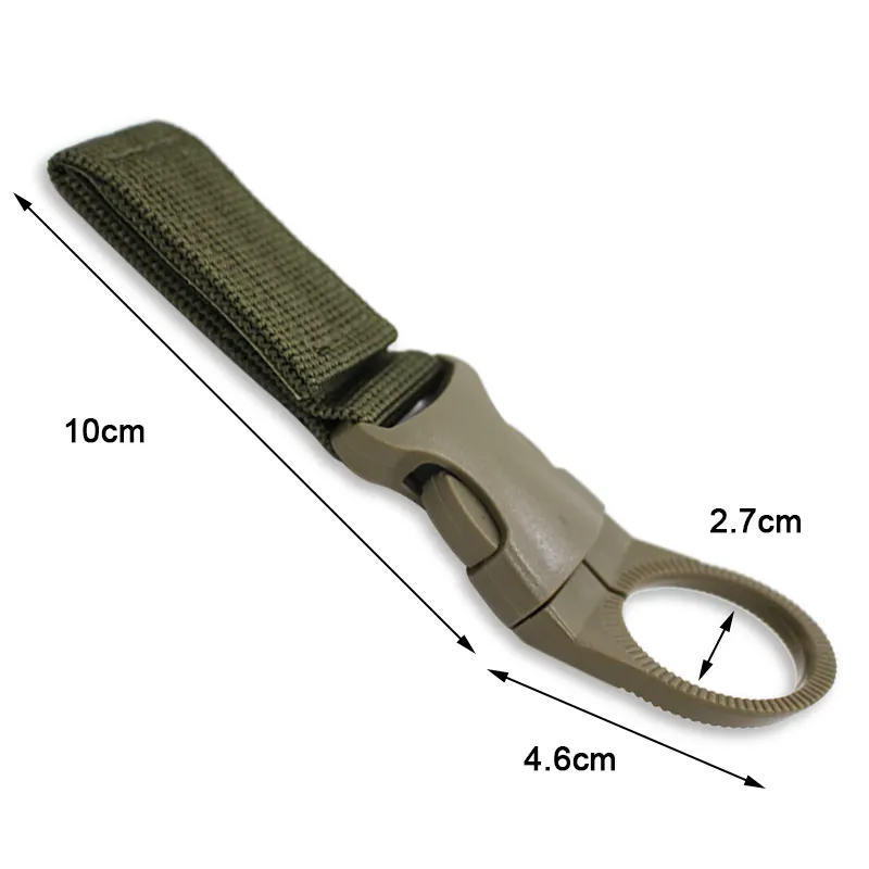 Outdoor sports hiking hunting tool water bottle buckle camping portable Nylon webbing Belt Tactical Carabiner water bottle