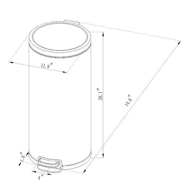 30l Round Step Trash Can