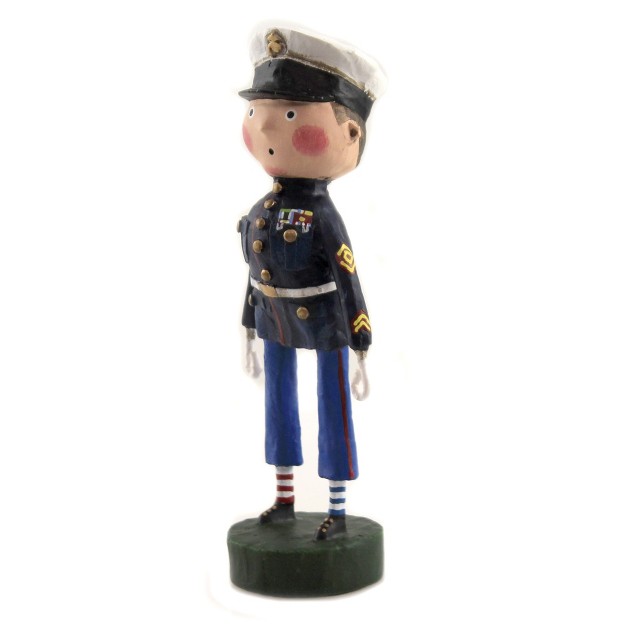 Lori Mitchell Lil x27 Marine One Figurines 6 5 Inches Soldier Dress Blues Patriotic 12263 Polyresin Blue