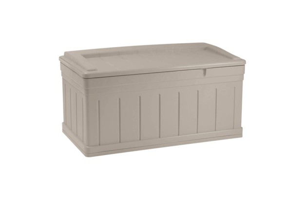 Resin Extra Large Deck Box With Seat Taupe Suncast