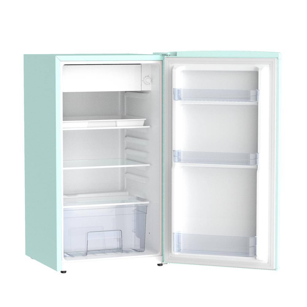 Avanti Retro Series 3.1 cu. ft. Compact Mini Fridge with Freezer in Seafoam Green RMRS31X7G-IS