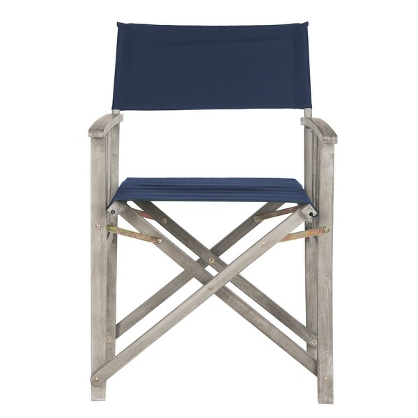 SAFAVIEH Outdoor Living Laguna Navy Director Chair (Set of 2)