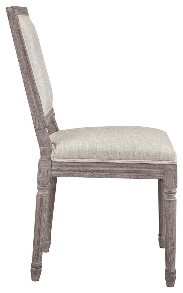 Court Dining Side Chair Upholstered Fabric Set of 4 EEI 3501 BEI   French Country   Dining Chairs   by Morning Design Group  Inc  Houzz