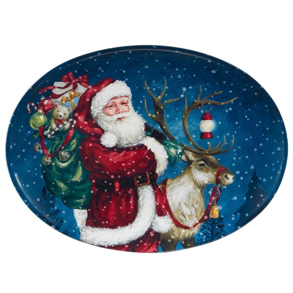 Certified International Santa's Secret Oval Platter 16 x 12