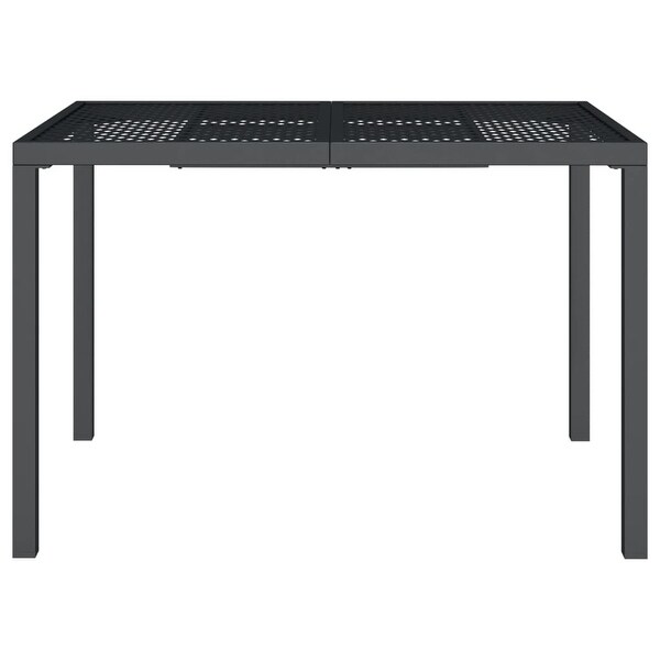 vidaXL Patio Table Patio Furniture Dining Table for Garden Anthracite Steel