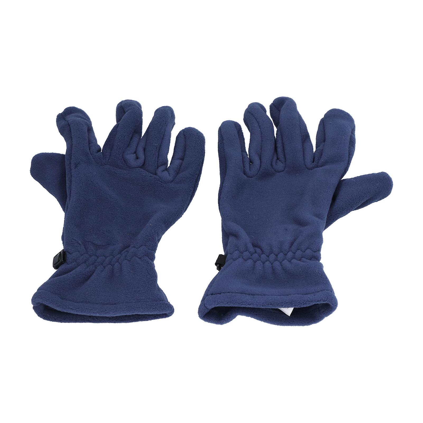 Windproof Gloves Induced Wearable Thickened Non Slip Blue Winter Gloves For Outdoor Ridingl