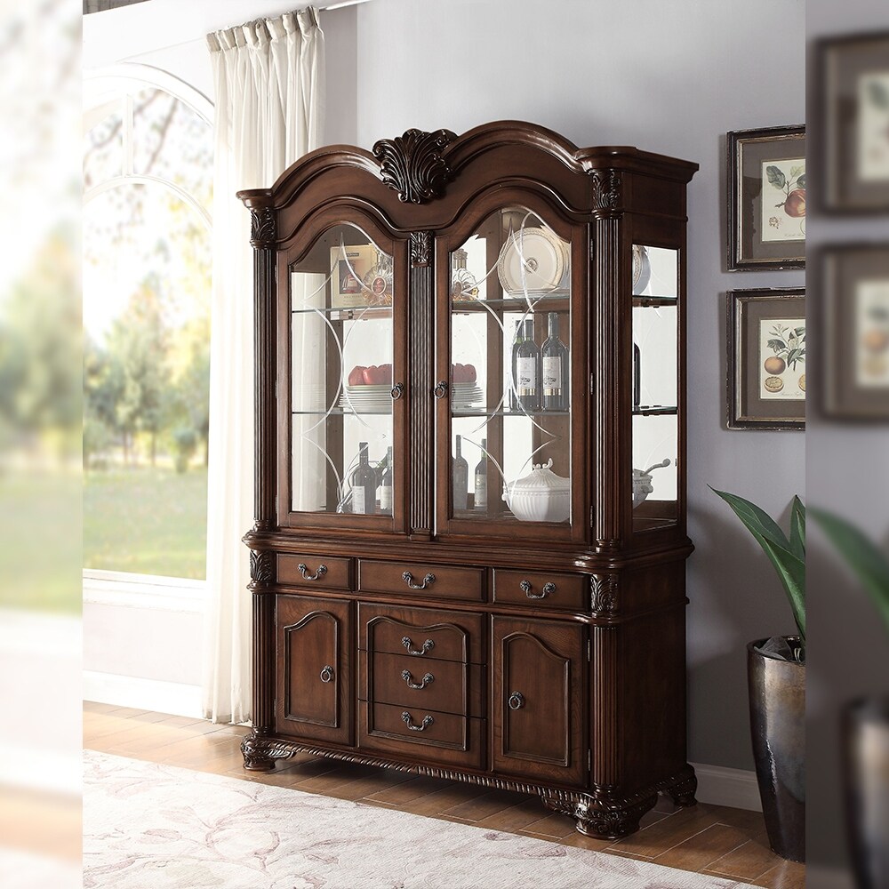 Chateau De Ville Buffet   Hutch in Espresso Finish