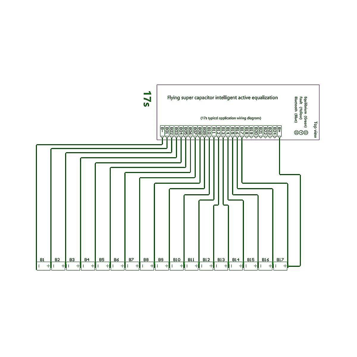 24s 22s 21s 20s 18s 17s 16s 14s 13s 11s 8s 4s 3s 2s 4a Lifepo4//lto Battery Energy Equalization Wit