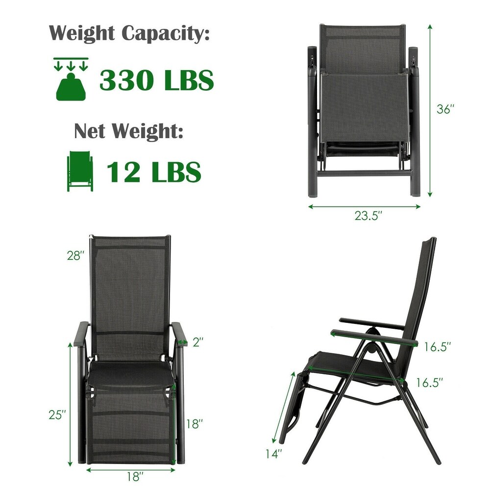 Aluminum Frame Outdoor Foldable Reclining Chair   29\