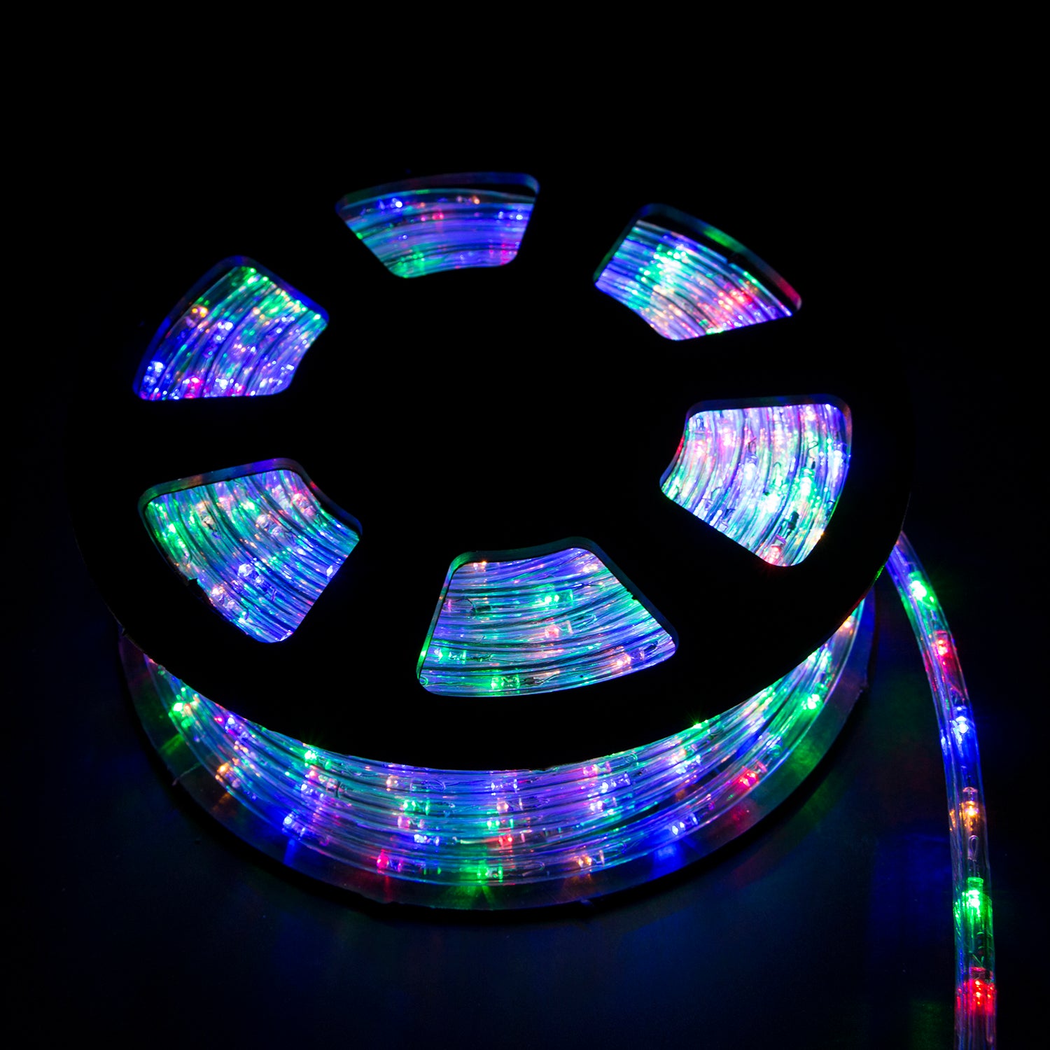 100Ft 2 Wire LED Rope Lights, RGB Lights with Clear PVC Jacket Connectable and Flexible for Indoor Wedding Christmas Party Waterproof Outdoor Decoration