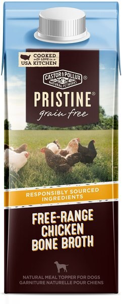 Castor and Pollux PRISTINE Free-Range Chicken Bone Broth Grain-Free Dog Food Topper