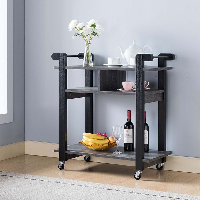 FC Design Kitchen Cart with 4 Wheels Storage and Display Unit