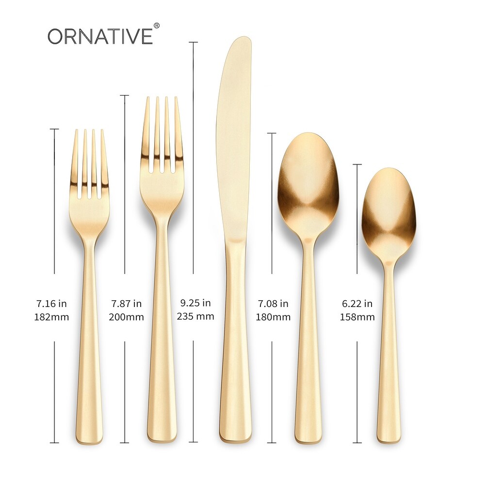 Ornative ALICJA Stainless Steel 42 Pieces Flatware Set with Buffet   10.71\