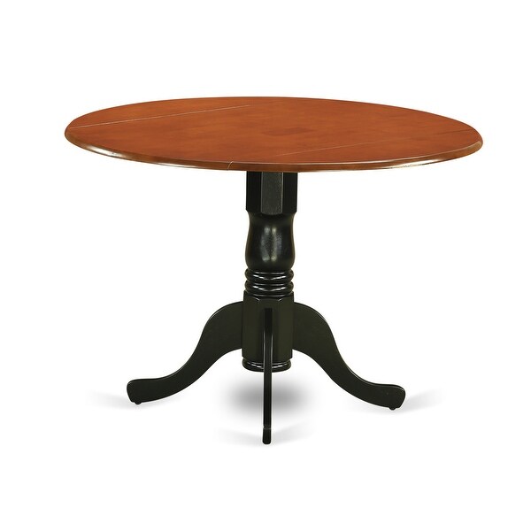 3-Pieces Kitchen Table Set Contains a Pedestal Dining Table and 2 Wooden Dining Chairs (Finish Option)