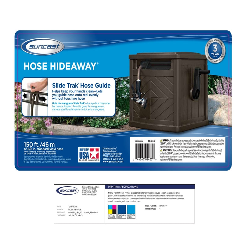 HOSE HIDEAWAY GRY 150'