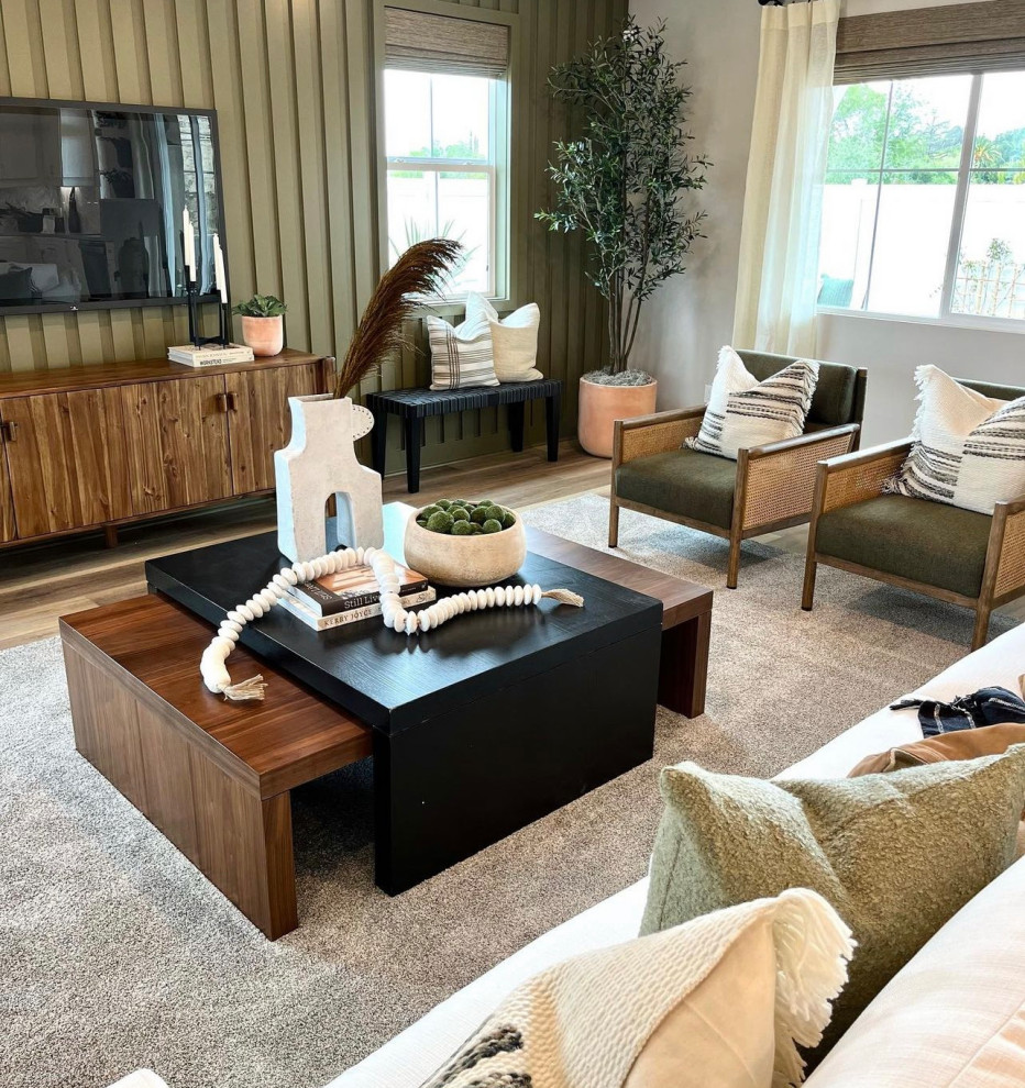 Evelyn Cocktail Table  Light Walnut +  Ebony Oak   Transitional   Coffee Tables   by Mandalay Home Furnishings  Inc.  Houzz