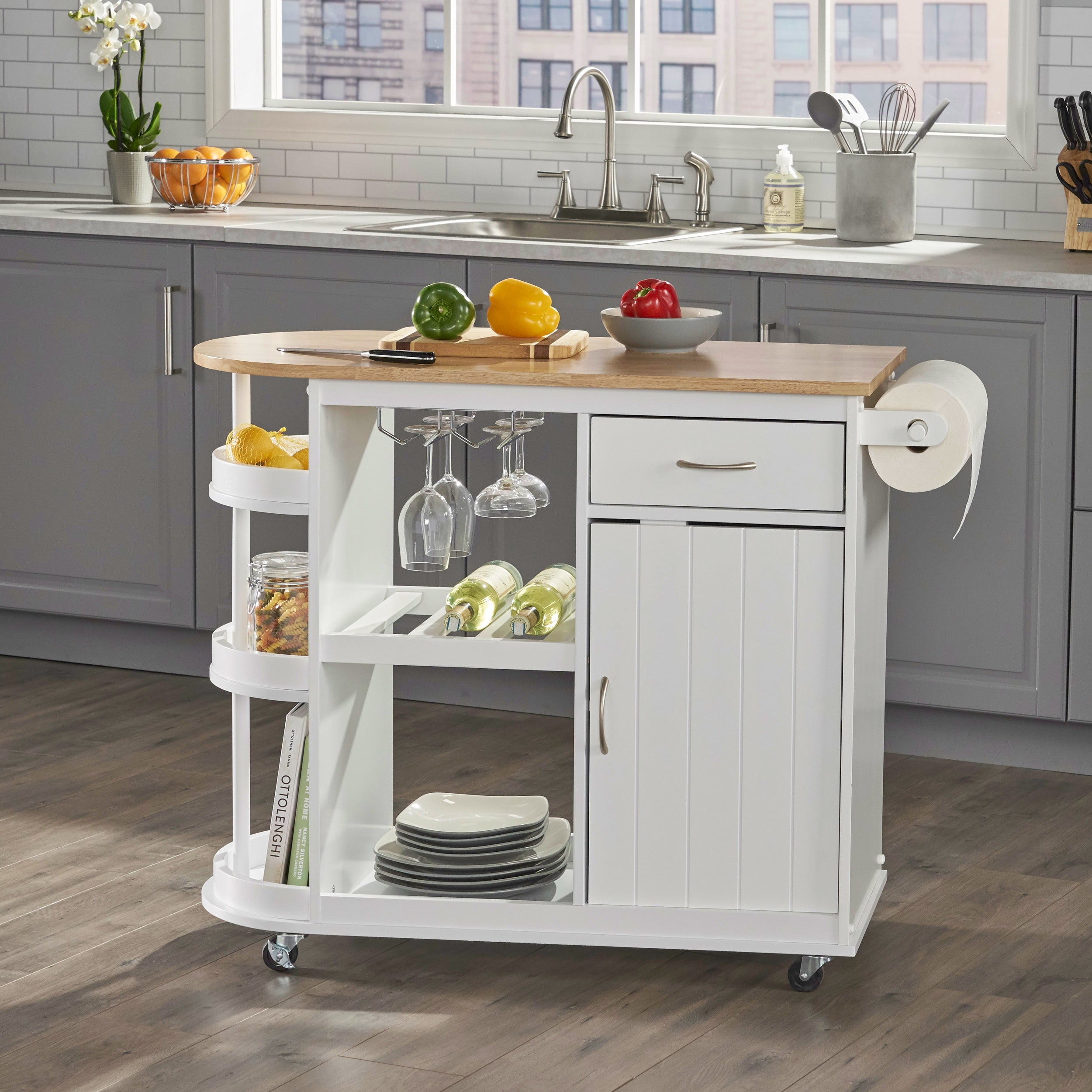 Averi Kitchen Cart with Wheels