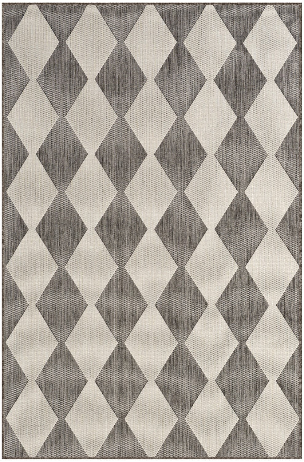 Positano Indoor/Outdoor Charcoal Geometric Rug