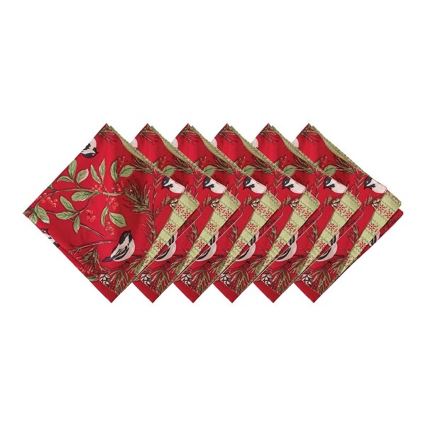 Chickadee Red Napkin Set of 6