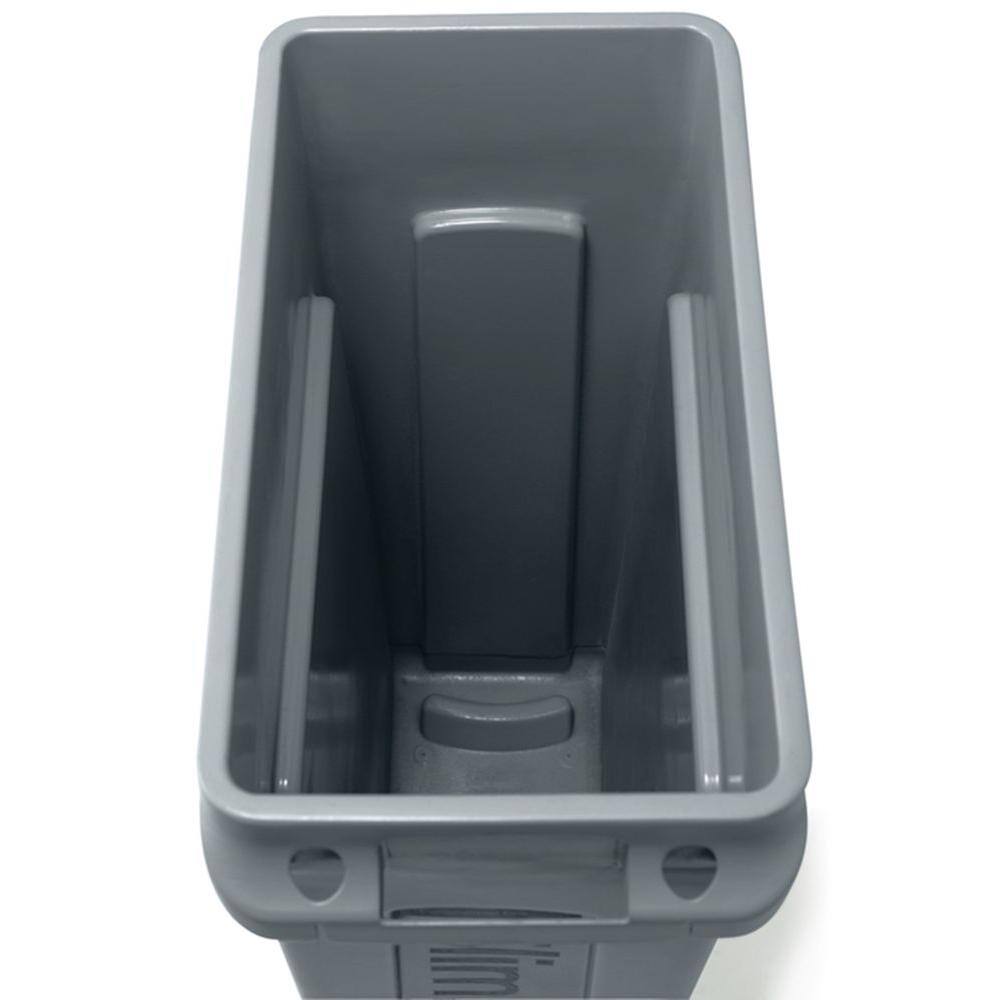 Rubbermaid Commercial Products Slim Jim 23 Gal. Gray Vented Trash Can 2001581