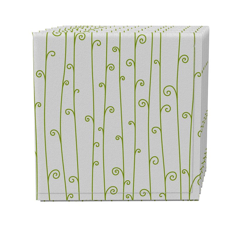 Napkin Set of 4， 100% Cotton， 20x20， Swirly Stripes