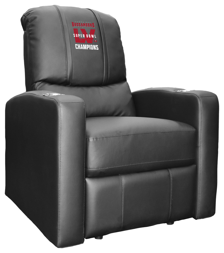 TB Buccaneers Alt Super Bowl LV Champs Man Cave Home Theater Recliner   Contemporary   Recliner Chairs   by DreamSeats LLC  Houzz