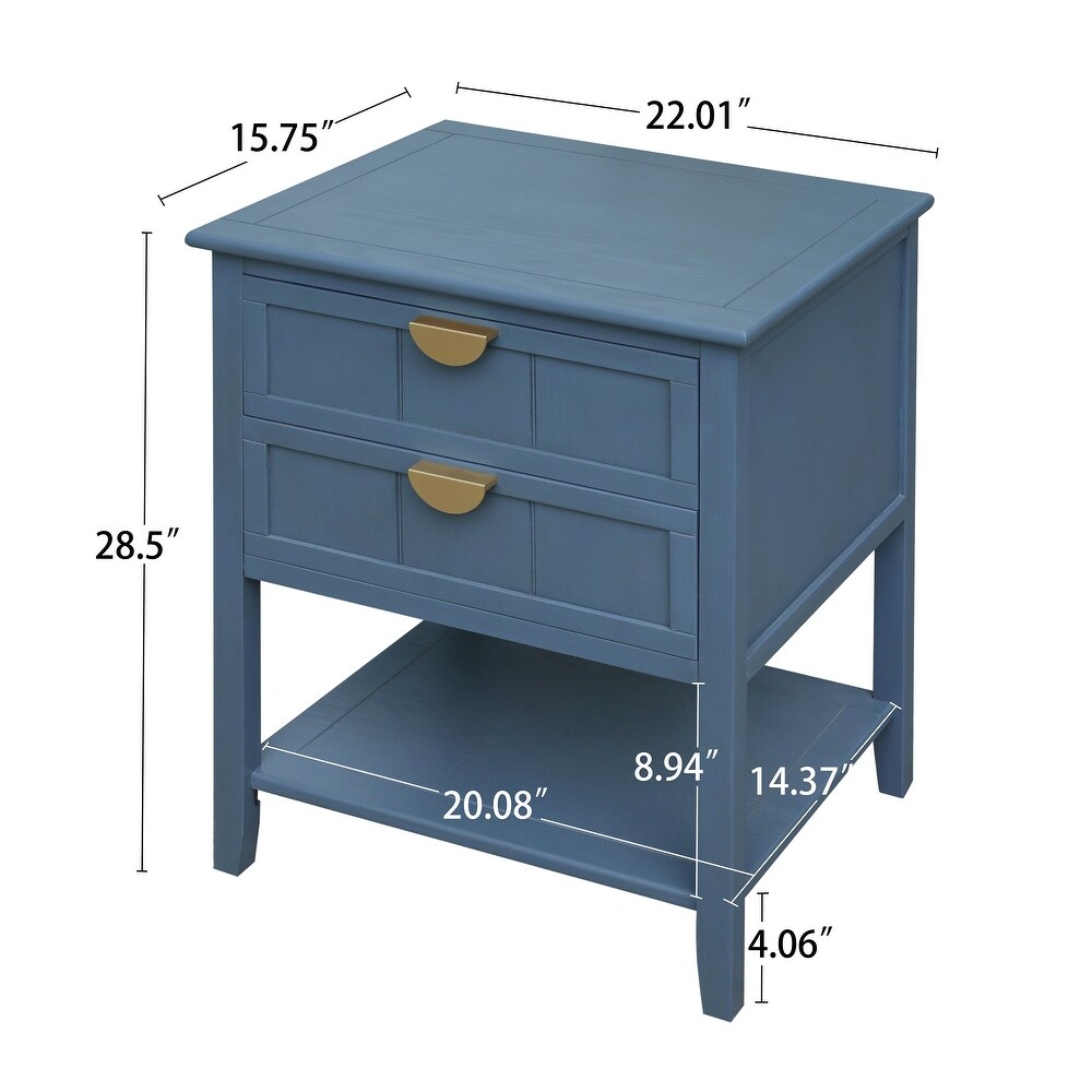 2 Drawer Side table   N/A