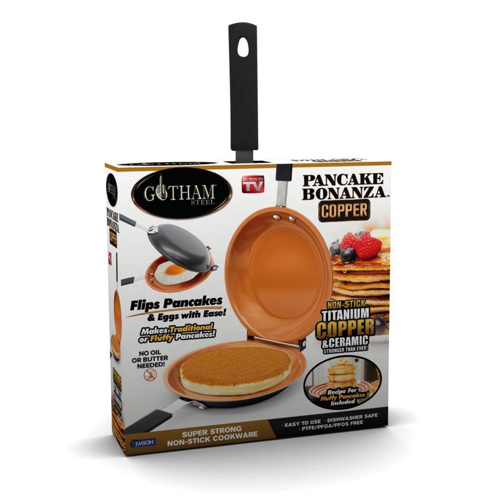 Gotham Steel 7 In. Non-Stick Ti-Ceramic Pancake Bonanza The Easy Double Flip Pan 2049