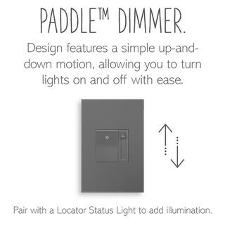 Legrand adorne Paddle 450-Watt Single-Pole3-Way LEDCFLIncandescent Dimmer Magnesium ADPD453LM2