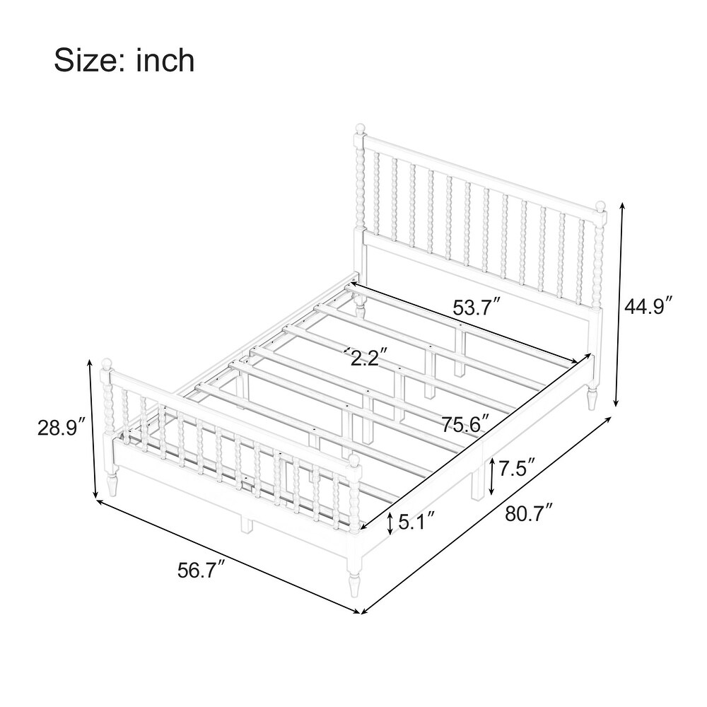 3 Pieces Bedroom Sets Full Size Bed with 2 Nightstands