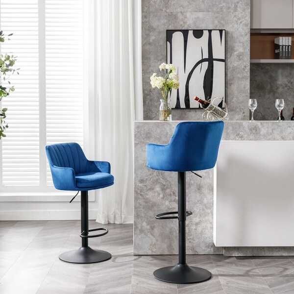 Bar Stools Set of 2 - Adjustable Barstools， Counter Height Bar Chairs