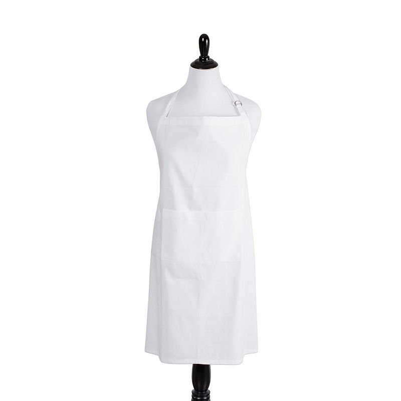 38 White Solid Patterned Woven Kitchen Chef Apron