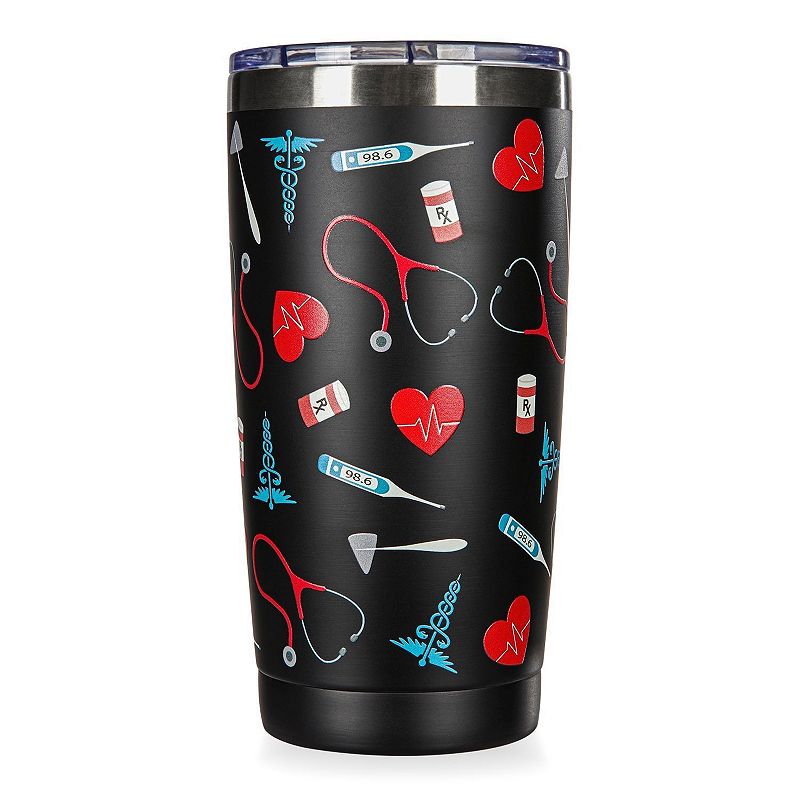 Thermal Insulated Stainless Steel Medical Pattern 20 Oz Coffee Tumbler