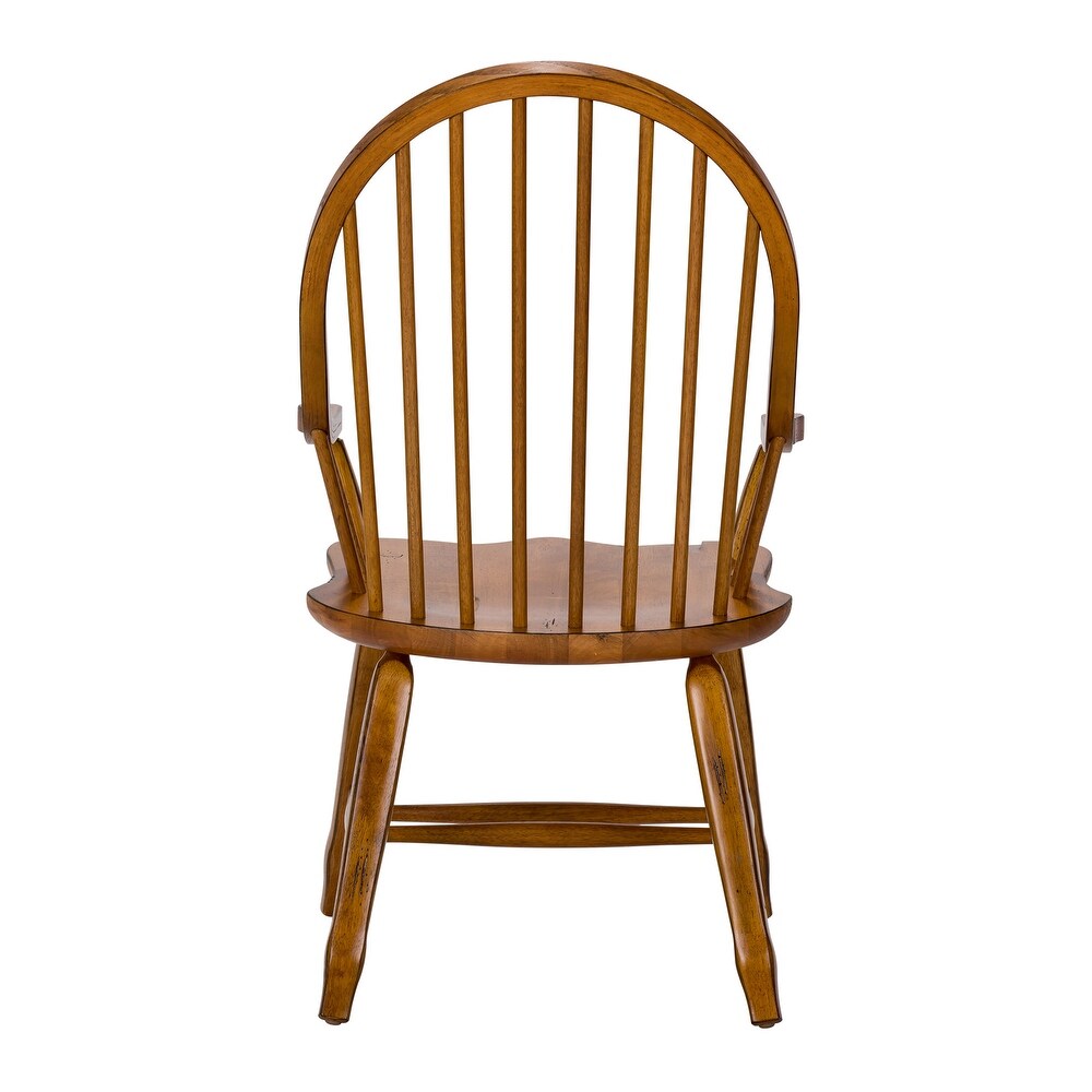 Treasures Rustic Oak Bow back Armchair