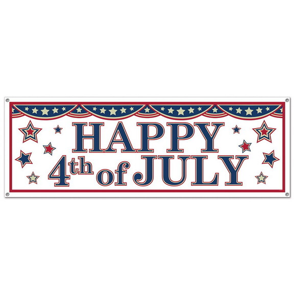 Beistle 59968 4th Of July Sign Banner  indoor   ou...