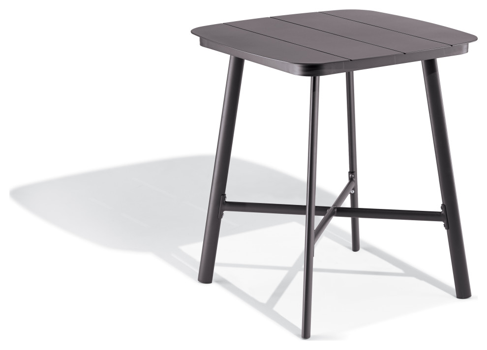 Eiland 36 quotSquare Bar Table  Carbon   Contemporary   Outdoor Pub And Bistro Tables   by Oxford Garden  Houzz