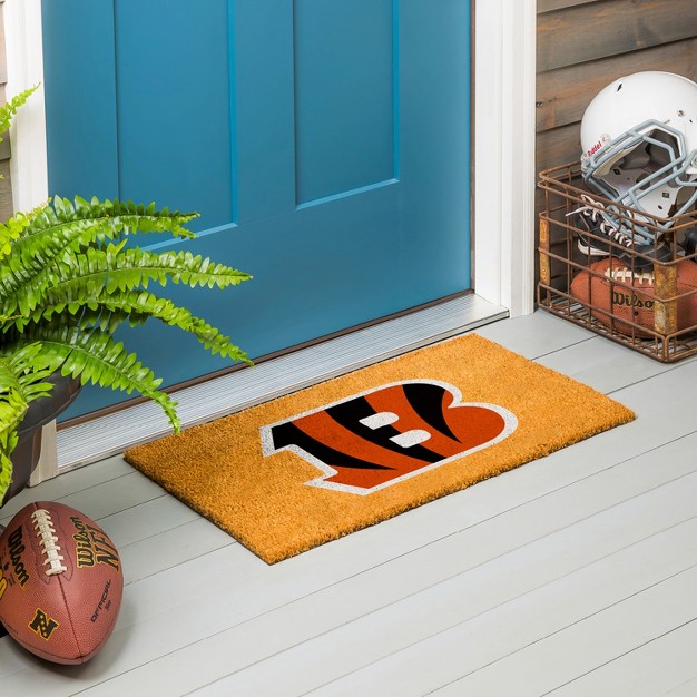 Evergreennflcleveland Browns Logo Natural Coir 28 X 16 Inches Indoor Outdoor Doormat