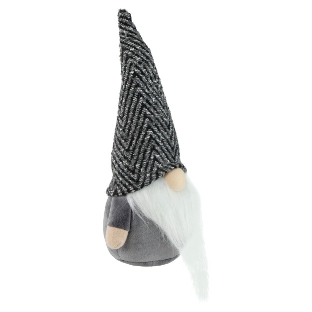 Gray And White Standing Gnome Tabletop Christmas Decoration